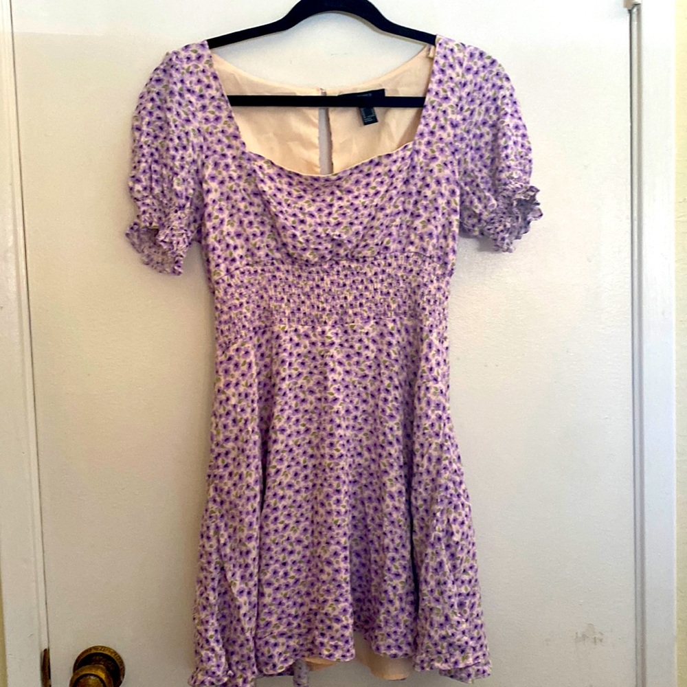 lavender flower dress, Forever 21, Size Medium